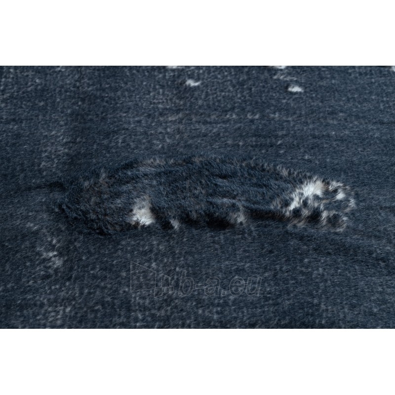 Apvalus tamsiai pilkas kailio imitacijos kilimas LAPIN | ratas 80 cm paveikslėlis 6 iš 16