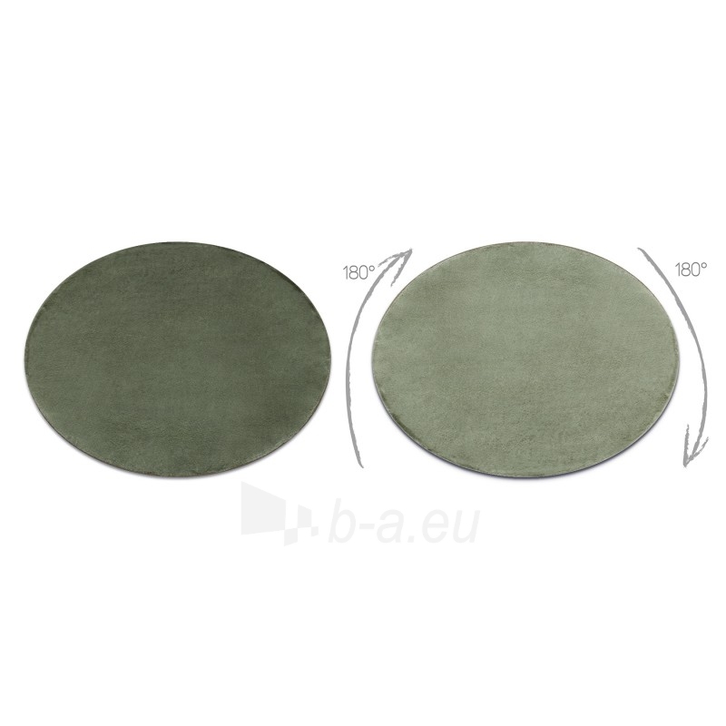 Apvalus žalias kailio imitacijos kilimas POSH | ratas 100 cm paveikslėlis 2 iš 17