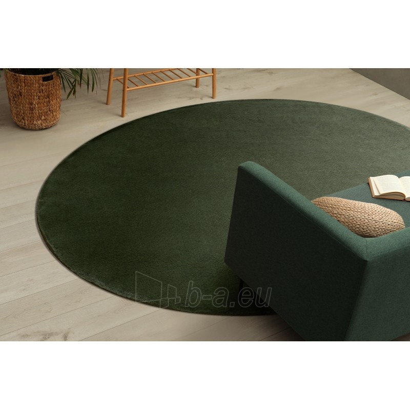 Apvalus žalias kailio imitacijos kilimas POSH | ratas 80 cm paveikslėlis 6 iš 17