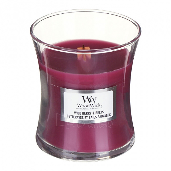 Aromatinė žvakė WoodWick Scented candle vase small Wild Berry & Beets 85 g paveikslėlis 1 iš 2