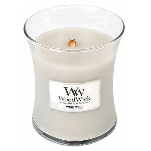 Aromatinė žvakė WoodWick Scented candle vase Warm Wool 275 g paveikslėlis 1 iš 4