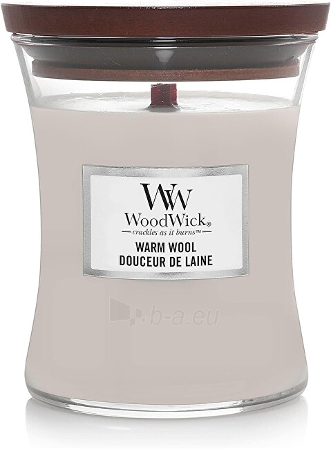 Aromatinė žvakė WoodWick Scented candle vase Warm Wool 275 g paveikslėlis 2 iš 4