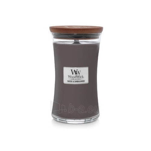 Aromatinė žvakė WoodWick Suede & Sandalwood 609,5 g paveikslėlis 1 iš 1