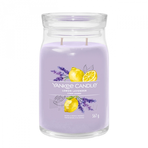 Aromatinė žvakė Yankee Candle Aromatic candle Signature glass large Lemon Lavender 567 g paveikslėlis 1 iš 1