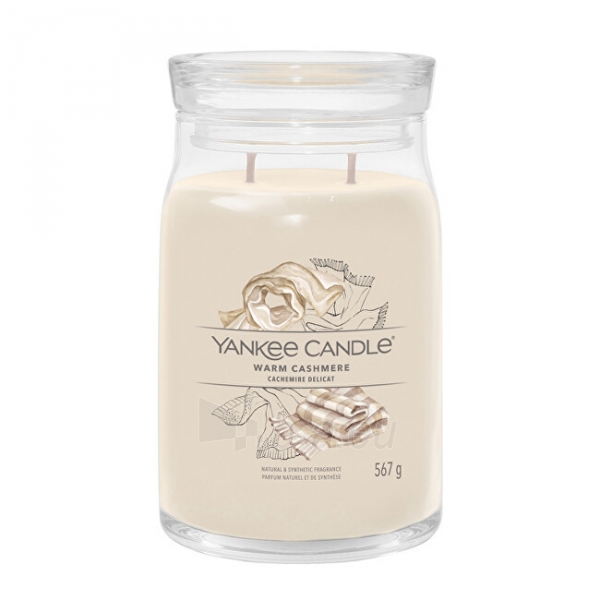 Aromatinė žvakė Yankee Candle Aromatic candle Signature glass large Warm Cashmere 567 g paveikslėlis 1 iš 1