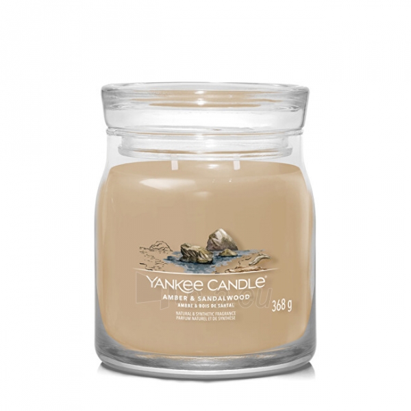 Aromatinė žvakė Yankee Candle Aromatic candle Signature glass medium Amber & Sandalwood 368 g paveikslėlis 1 iš 1