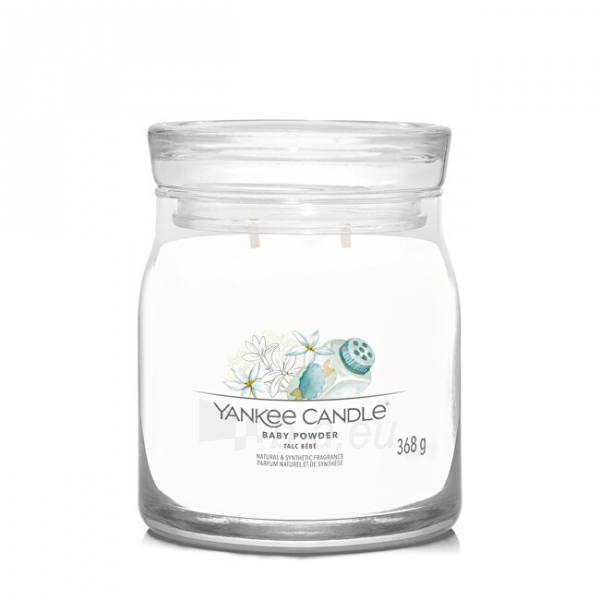 Aromatinė žvakė Yankee Candle Aromatic candle Signature glass medium Baby Powder 368 g paveikslėlis 1 iš 1