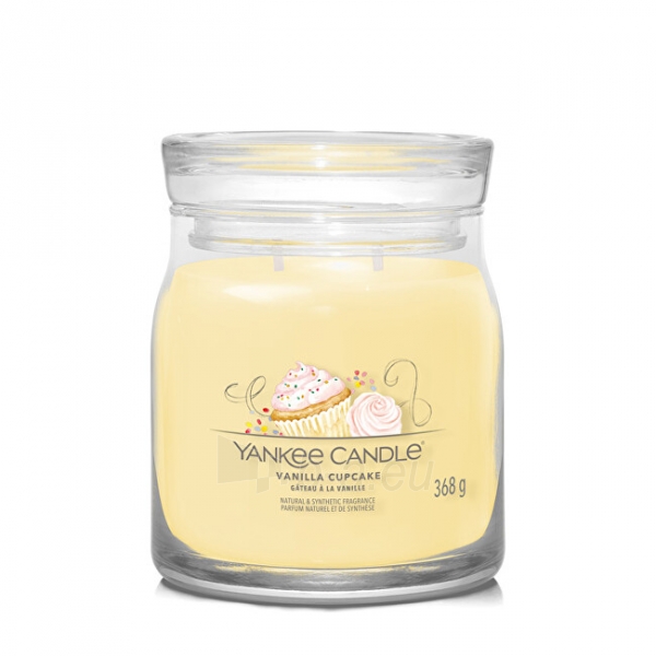 Aromatinė žvakė Yankee Candle Aromatic candle Signature glass medium Vanilla Cupcake 368 g paveikslėlis 1 iš 1