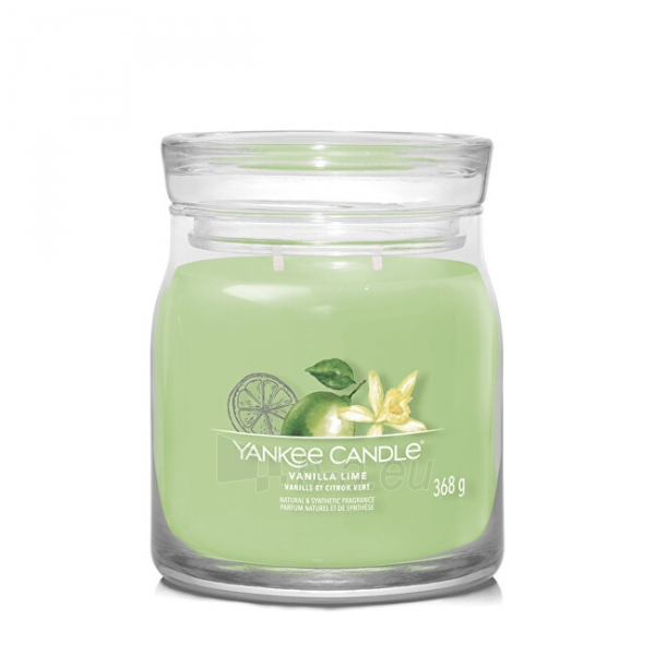 Aromatinė žvakė Yankee Candle Aromatic candle Signature glass medium Vanilla Lime 368 g paveikslėlis 1 iš 1