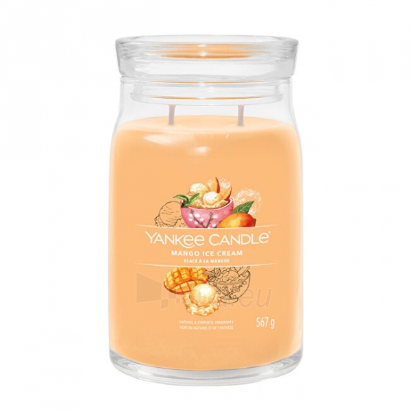 Aromatinė žvakė Yankee Candle Aromatic candle Signature large glass Mango Ice Cream 567 g paveikslėlis 1 iš 1