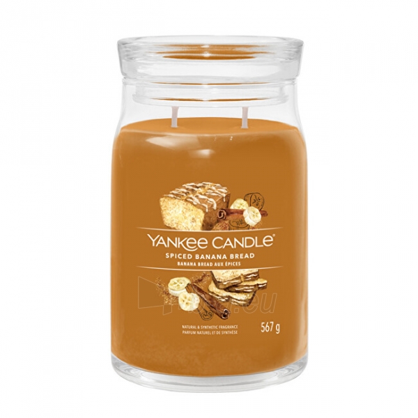 Aromatinė žvakė Yankee Candle Aromatic candle Signature large glass Spiced Banana Bread 567 g paveikslėlis 1 iš 1