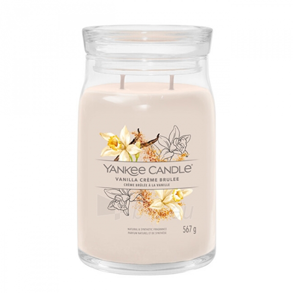 Aromatinė žvakė Yankee Candle Aromatic candle Signature large glass Vanilla Creme Brulée 567 g paveikslėlis 1 iš 1