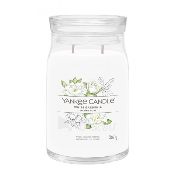 Aromatinė žvakė Yankee Candle Aromatic candle Signature large glass White Gardenia 567 g paveikslėlis 1 iš 1