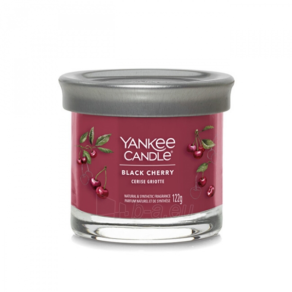 Aromatinė žvakė Yankee Candle Aromatic candle Signature tumbler small Black Cherry 122 g paveikslėlis 1 iš 2