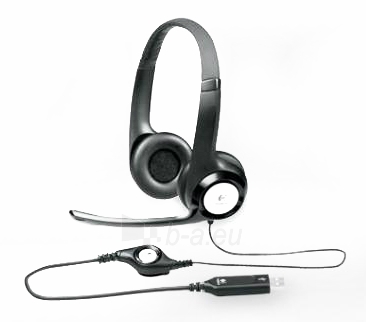 Ausinės Logitech H390 USB Computer-Headset black paveikslėlis 4 iš 4