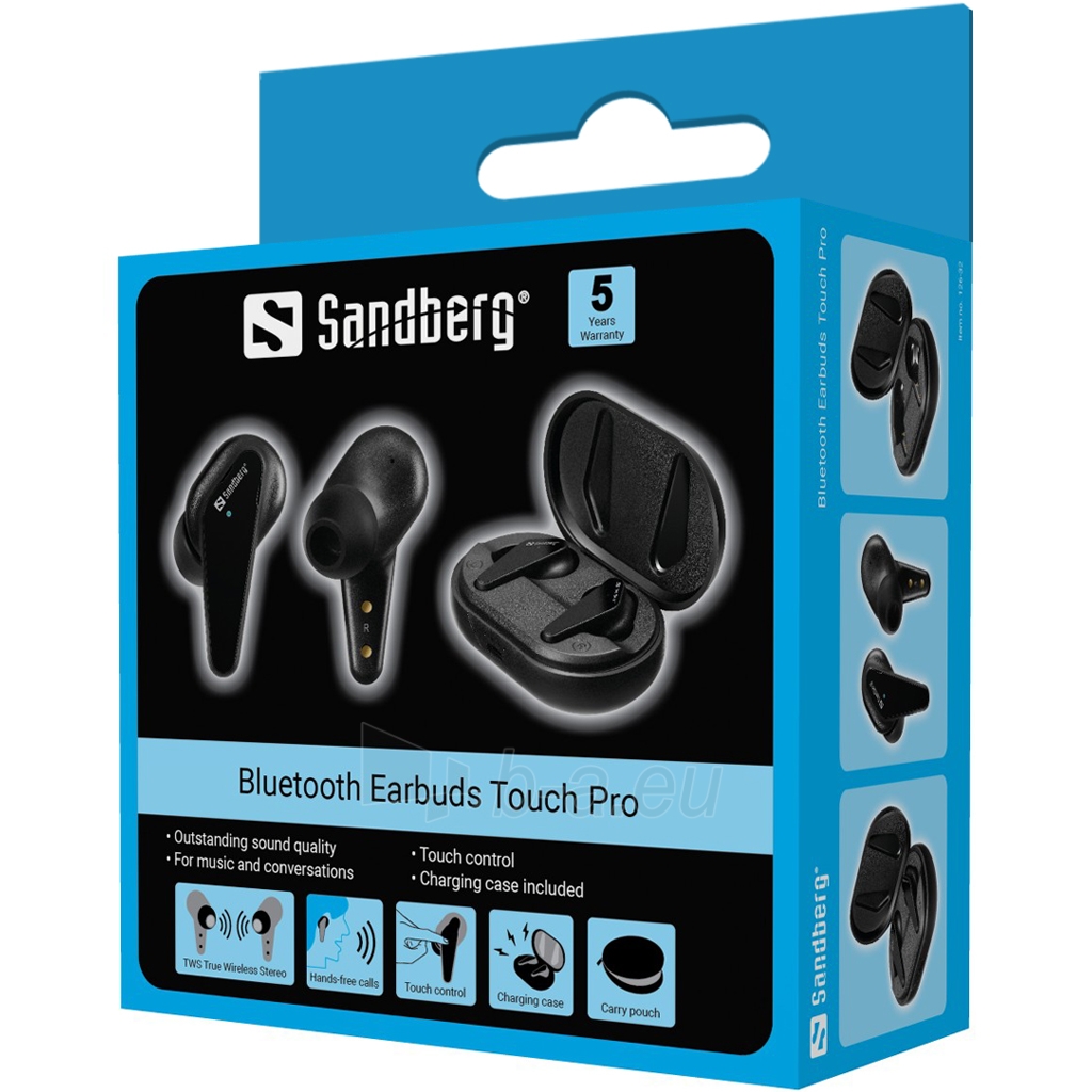 Ausinės Sandberg 126-32 Bluetooth Earbuds Touch Pro paveikslėlis 5 iš 5