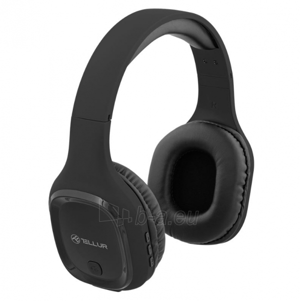 Ausinės Tellur Bluetooth Over-Ear Headphones Pulse black paveikslėlis 1 iš 4