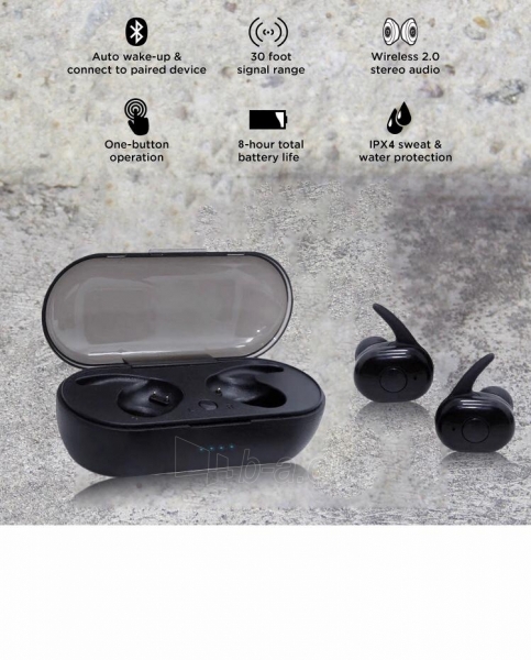 Ausinės V.Silencer Ture Wireless Earbuds black/red paveikslėlis 4 iš 7