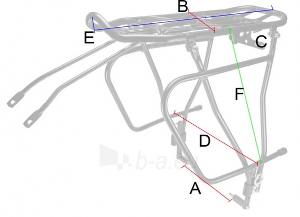 Bagažinė Azimut for DISC brakes Alu 24-29 universali paveikslėlis 4 iš 5