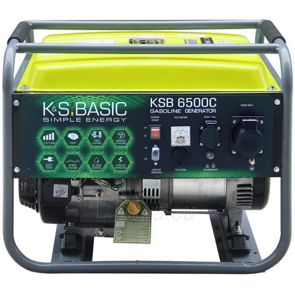 Benzininis generatorius KSB 6500C 230V 5000W KONNER & SOHNEN paveikslėlis 1 iš 5