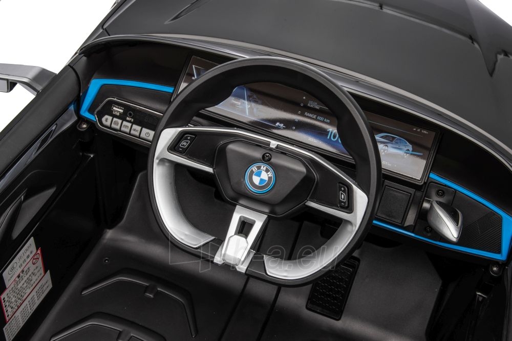 BMW I4 4x4 vienvietis elektromobilis, juodos spalvos paveikslėlis 6 iš 12