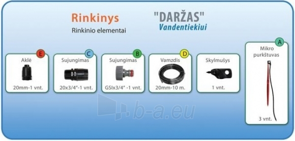 Daržo laistymo sistema Daržas vandentiekiui paveikslėlis 3 iš 3