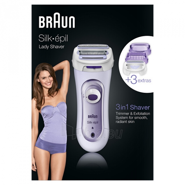 Depiliatorius Braun Lady Style 5560 Violet electric women´s shaver paveikslėlis 6 iš 6