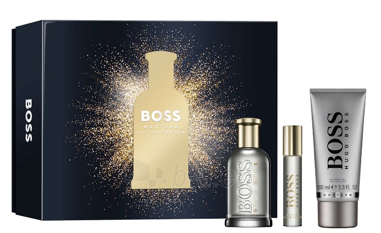 Gift set Hugo Boss Boss Bottled - EDP 100 ml + sprchový gel 100 ml + EDP 10 ml paveikslėlis 2 iš 3