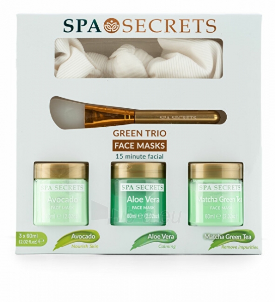 xpel spa secrets green trio face mask