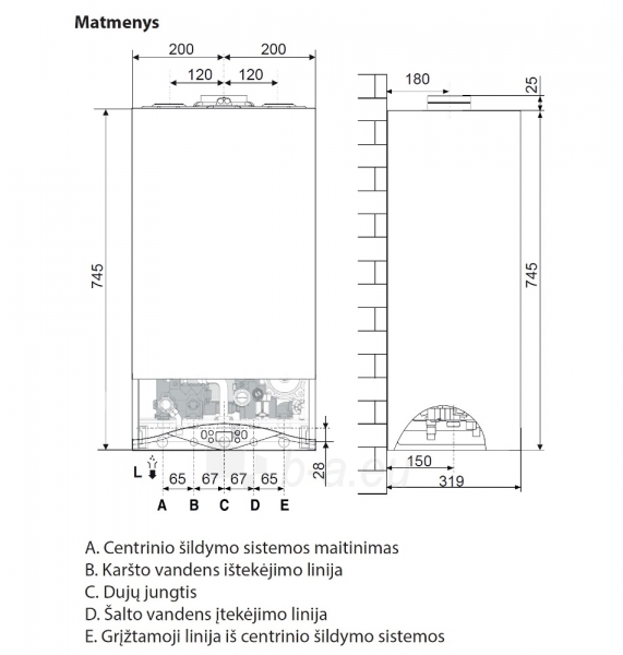 Dujinis katilas ARISTON Cares Premium 24kW paveikslėlis 3 iš 3