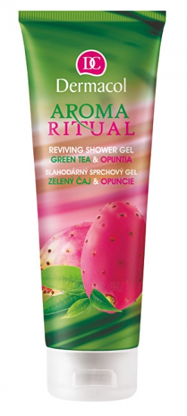 Dušo žele Dermacol (Reviving Shower Gel Green Tea & Opuntia) Aroma Ritual 250ml paveikslėlis 1 iš 1