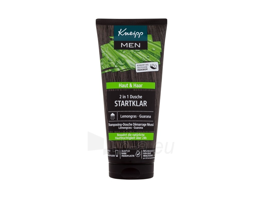 Dušo želė Kneipp Men Ready to Go 2 in 1 Body Wash 200ml Lemongrass & Guarana paveikslėlis 1 iš 1