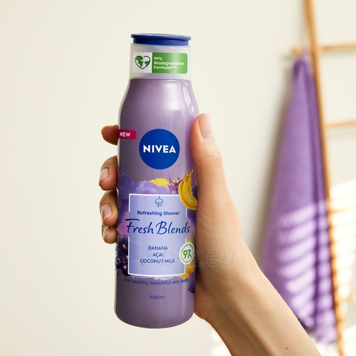 Dušo žėlė Nivea Fresh Banana & Acai (Refreshing Shower Gel) 300 ml paveikslėlis 2 iš 4