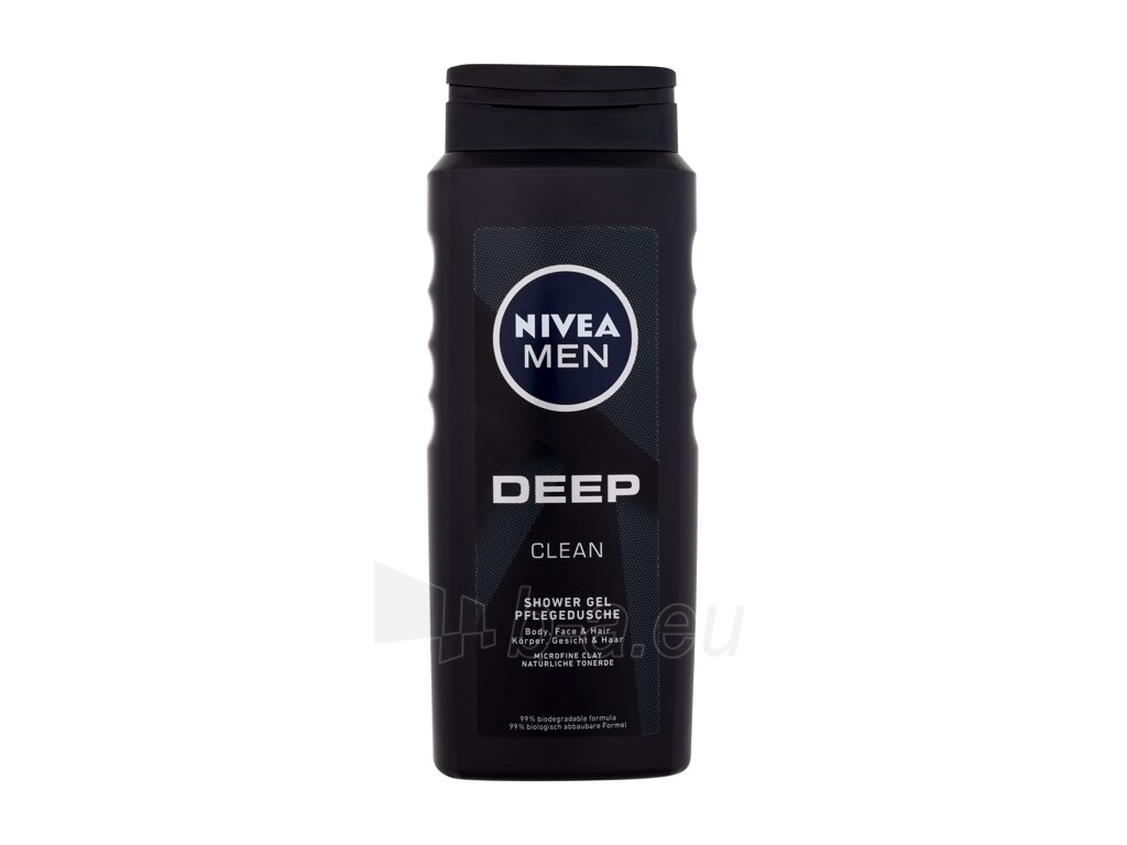 Dušo želė Nivea Men Deep Clean Shower Gel 500ml paveikslėlis 1 iš 1