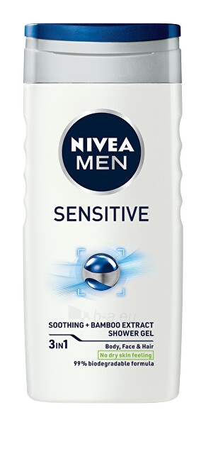 Dušo žele Nivea Shower Gel for Men Sensitive 250 ml paveikslėlis 10 iš 10