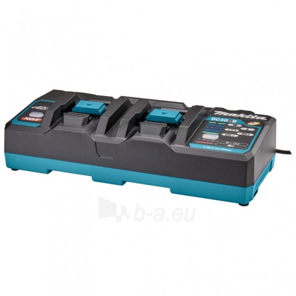 Dvigubas greitasis įkroviklis MAKITA DC40RB 40V Max XGT paveikslėlis 2 iš 2