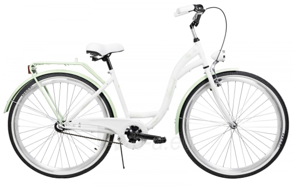 Velosipēds AZIMUT City Lux 28 2021 white-mint paveikslėlis 6 iš 8