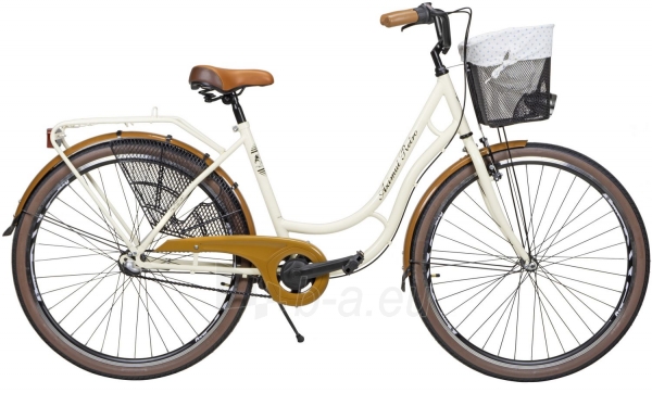 Velosipēds AZIMUT Holland Retro 28 3-speed 2023 cream shiny paveikslėlis 1 iš 1