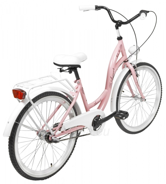 Velosipēds AZIMUT Julie 24 Nexus3 2021 pink-white paveikslėlis 2 iš 3