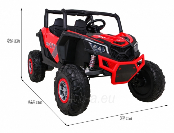 Dvivietis elektromobilis Buggy UTV-MX, raudonas paveikslėlis 15 iš 17