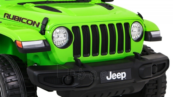 Dvivietis elektromobilis Jeep Wrangler Rubicon, žalias paveikslėlis 3 iš 14