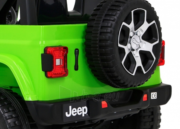 Dvivietis elektromobilis Jeep Wrangler Rubicon, žalias paveikslėlis 2 iš 14