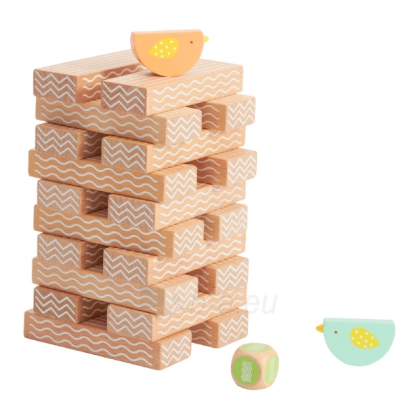 Edukacinis medinis žaidimas - Bird Stacking paveikslėlis 2 iš 9