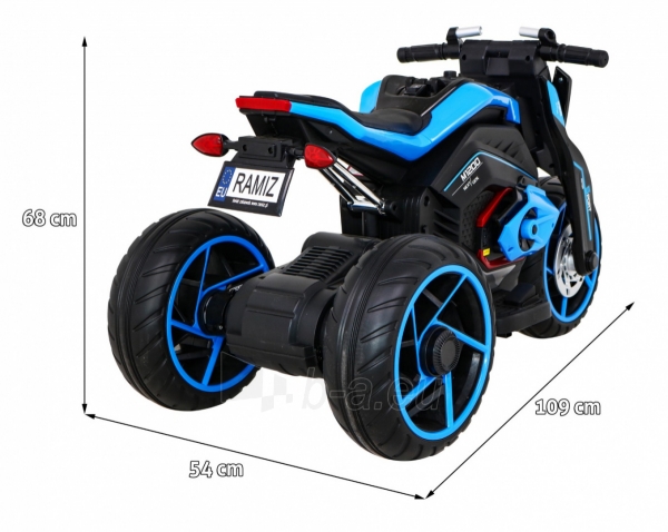 Elektrinis motociklas, mėlynas paveikslėlis 13 iš 13