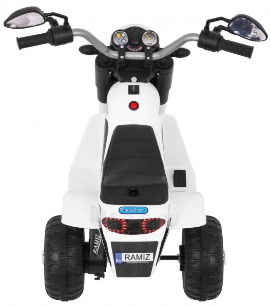 Elektrinis motociklas MiniBike, baltas paveikslėlis 7 iš 9