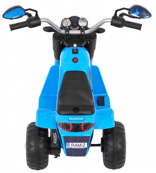 Elektrinis motociklas MiniBike, mėlynas paveikslėlis 7 iš 9