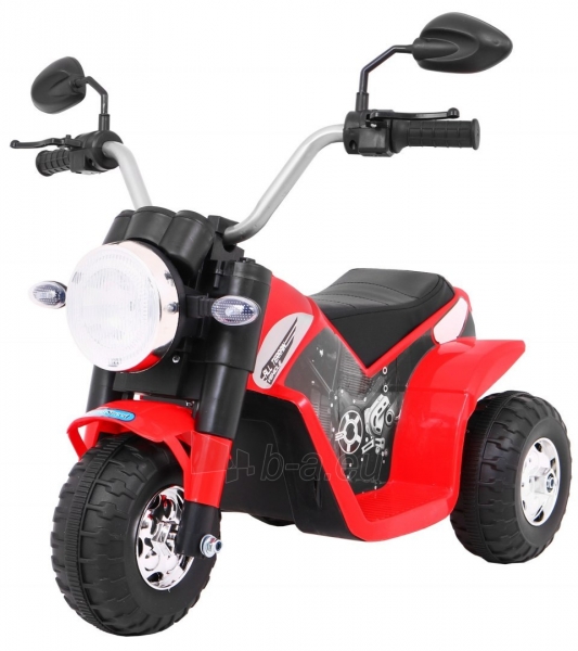 Elektrinis triratis motociklas Minibike, raudonas paveikslėlis 1 iš 8