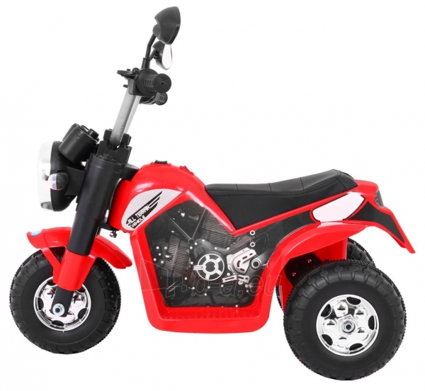 Elektrinis triratis motociklas Minibike, raudonas paveikslėlis 4 iš 8