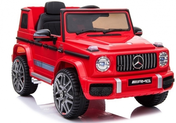 Elektromobilis "Mercedes G63 AMG", raudonas paveikslėlis 1 iš 5