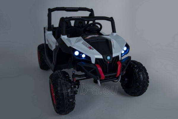 Elektromobilis Buggy Super Star 4 x 4, baltas paveikslėlis 8 iš 24